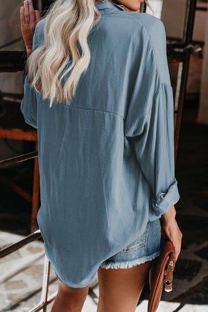 Light blue utility shirt-button down-utility shirt-jean color-blue shirt