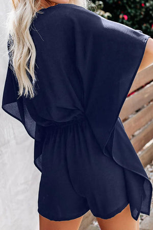 blue-kimono romper-romper-shorts-one piece-kimono sleeved-kimono-wide sleeves